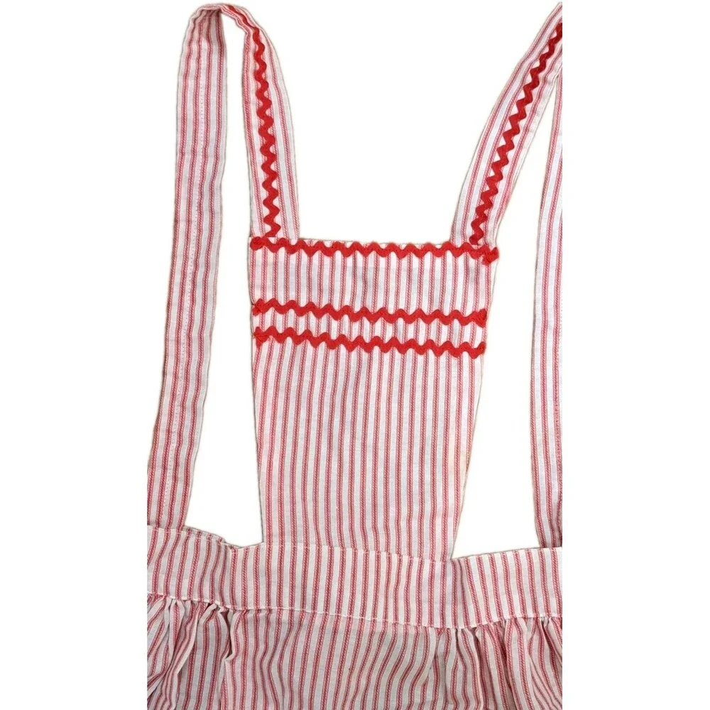 Vintage 1950's Embroidered Red, White, & Blue Apron
